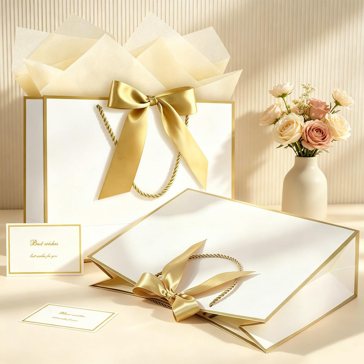 Gift Bags with Handles, 13" Medium Gift Bags with Tissue Paper
