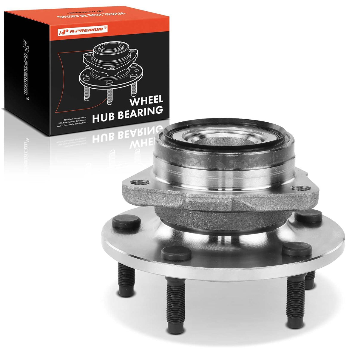 A-Premium 4WD Front Wheel Bearing and Hub Assembly with 5-Lug