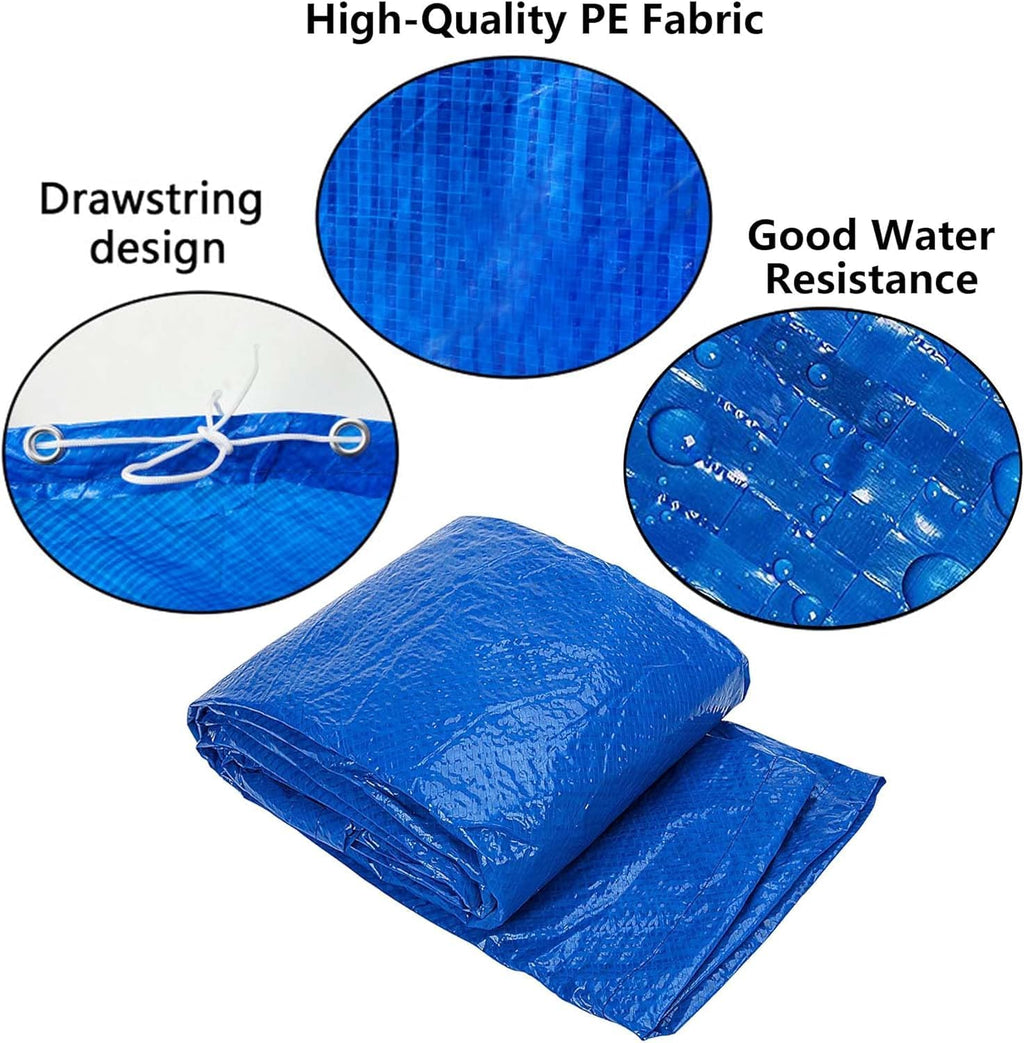 10 Ft Dust Pool Cover Protector-Solar Cover for Round Frame Pools-Pool Cover for Round Inflatable-Pool Cover
