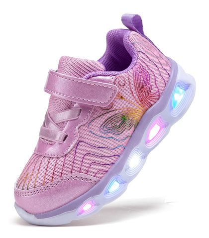 Toddler Girls Led Shoes Kids Light Up Sneakers (11 Little Kid,Hot Pink)