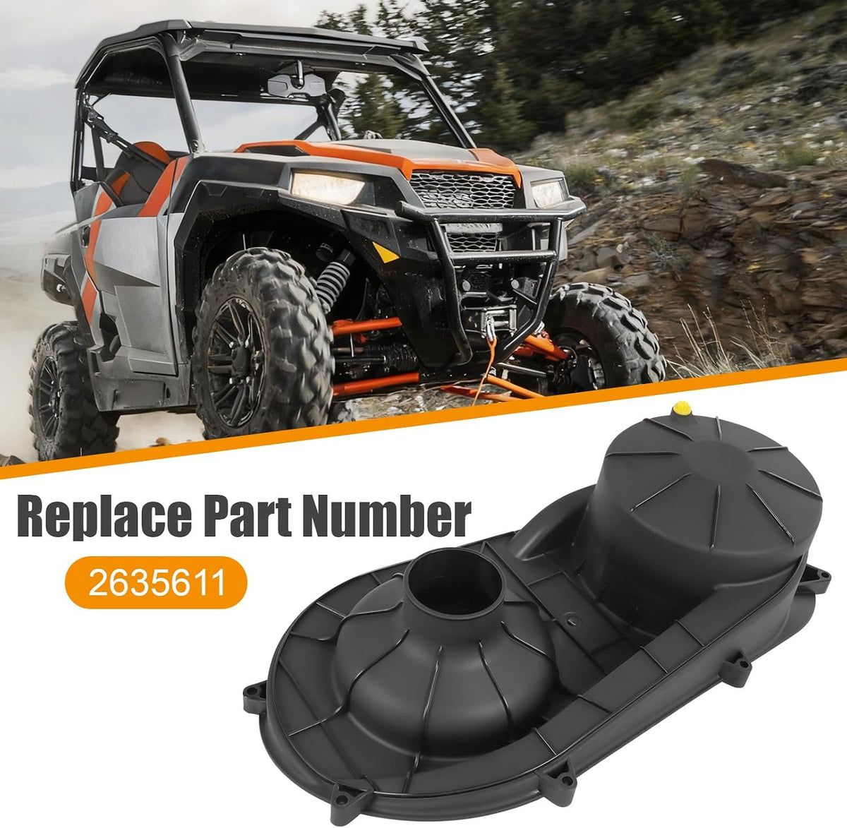 2635611 Outer Clutch Cover Compatible with 2015-2022 Polaris RZR General
