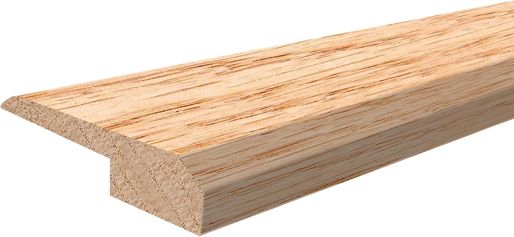 36" Red Oak Overlap Reducer – 2" Wide Wood Floor Transition Strip for 5/16"-3/8" Overlap – Unfinished Solid Oak