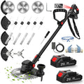 21V Cordless Weed Wacker & Weed Eater, Lawn Edger & Brush Cutter | String Trimmer, Metal Blades, Wire Brush, Guide