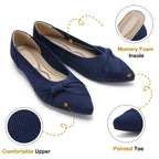 Pointed Toe Flats for Women Ballet Flats Navy US7