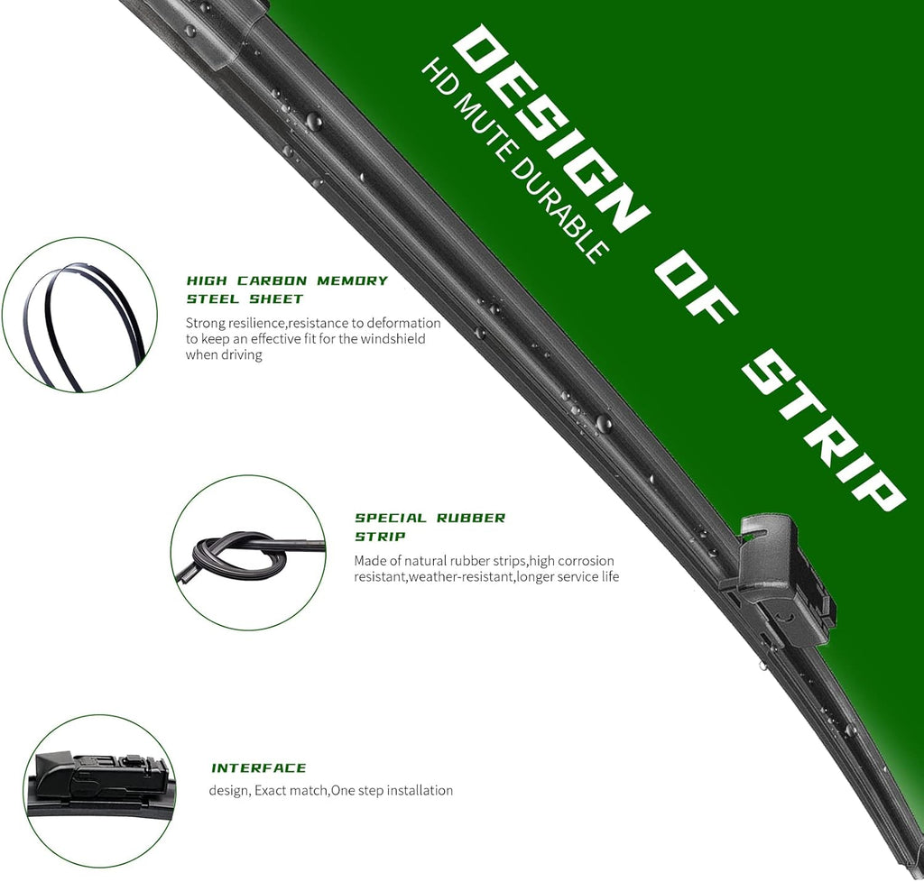3 Factory Wiper Blade Replacement for Subaru Ascent 2019 2020 2021 2022 2023 2024 2025 Original Equipment Windshield
