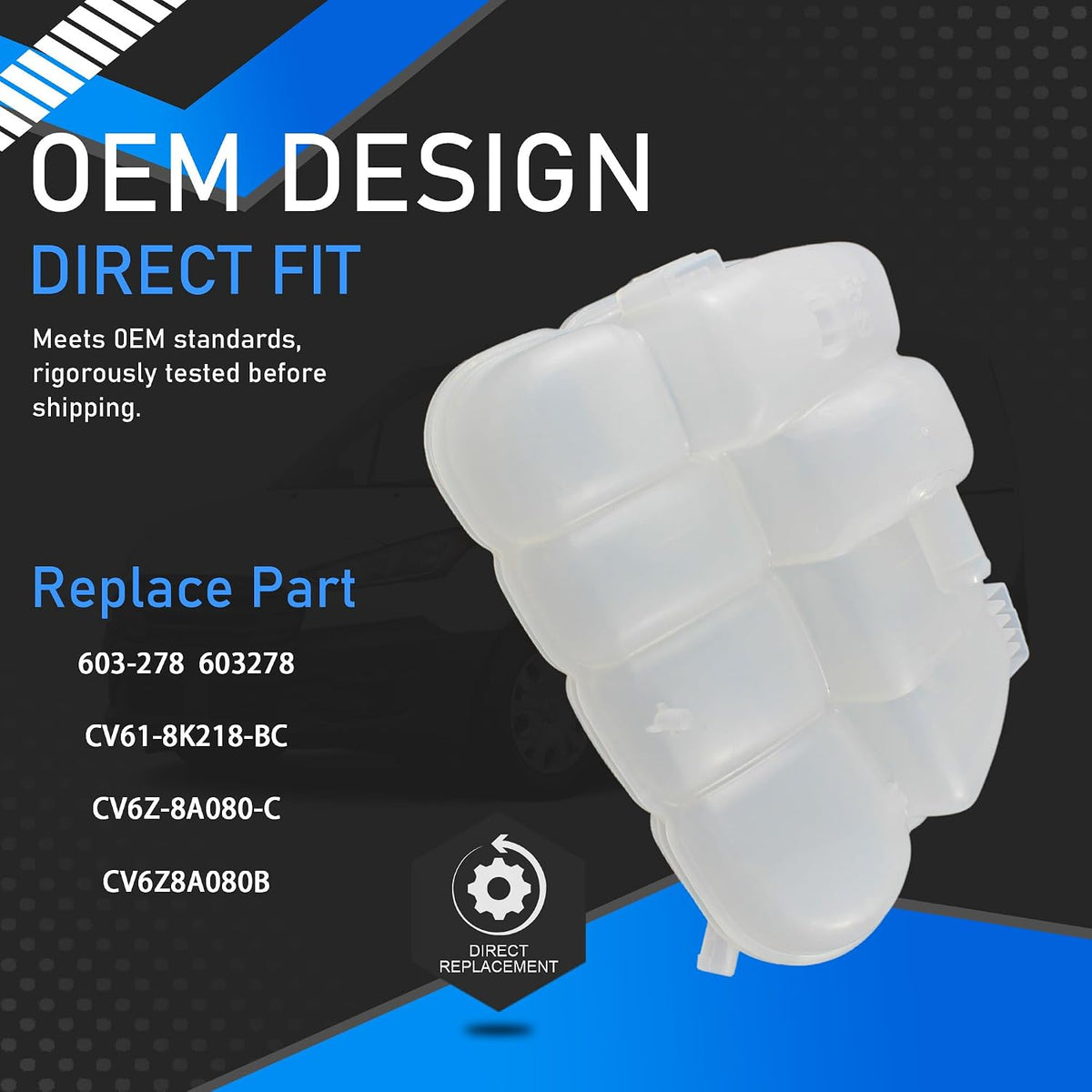 Engine Coolant Reservoir Tank with Cap Fit for Ford Escape 13-20