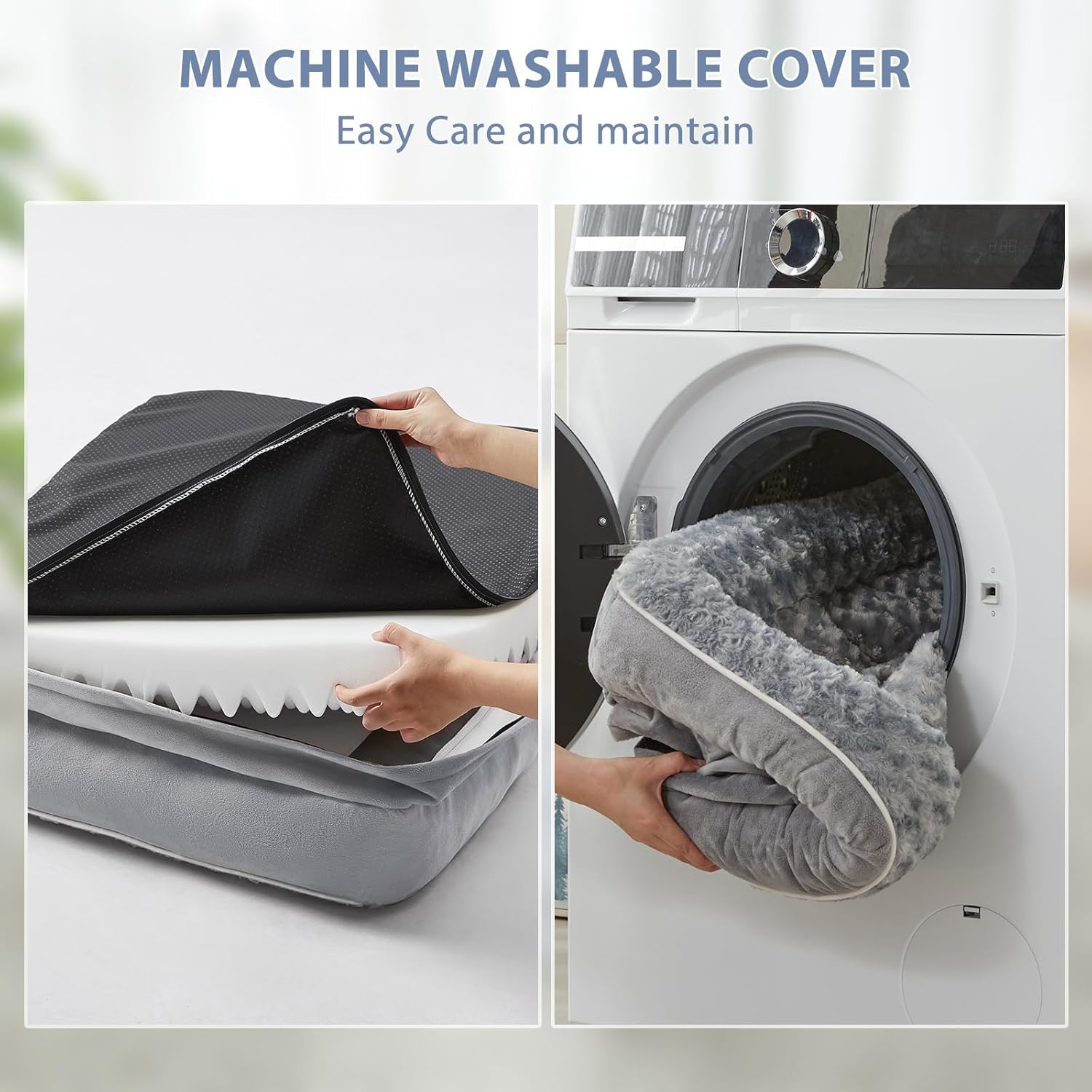 Orthopedic Dog Beds for Large Dogs-Waterproof Sofa Dog Bed with Removable Washable Cover, Big Pet Bed with Waterproof