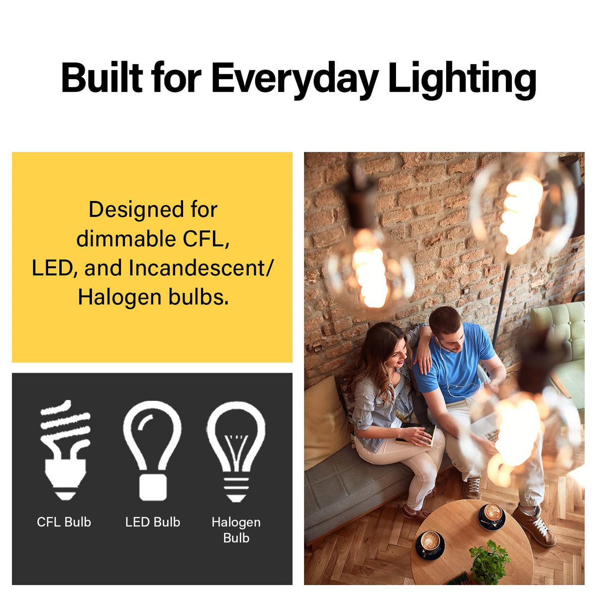 Legrand Radiant 450W LED Dimmer Light Switch 3-Way Rocker Nickel 1-Pack