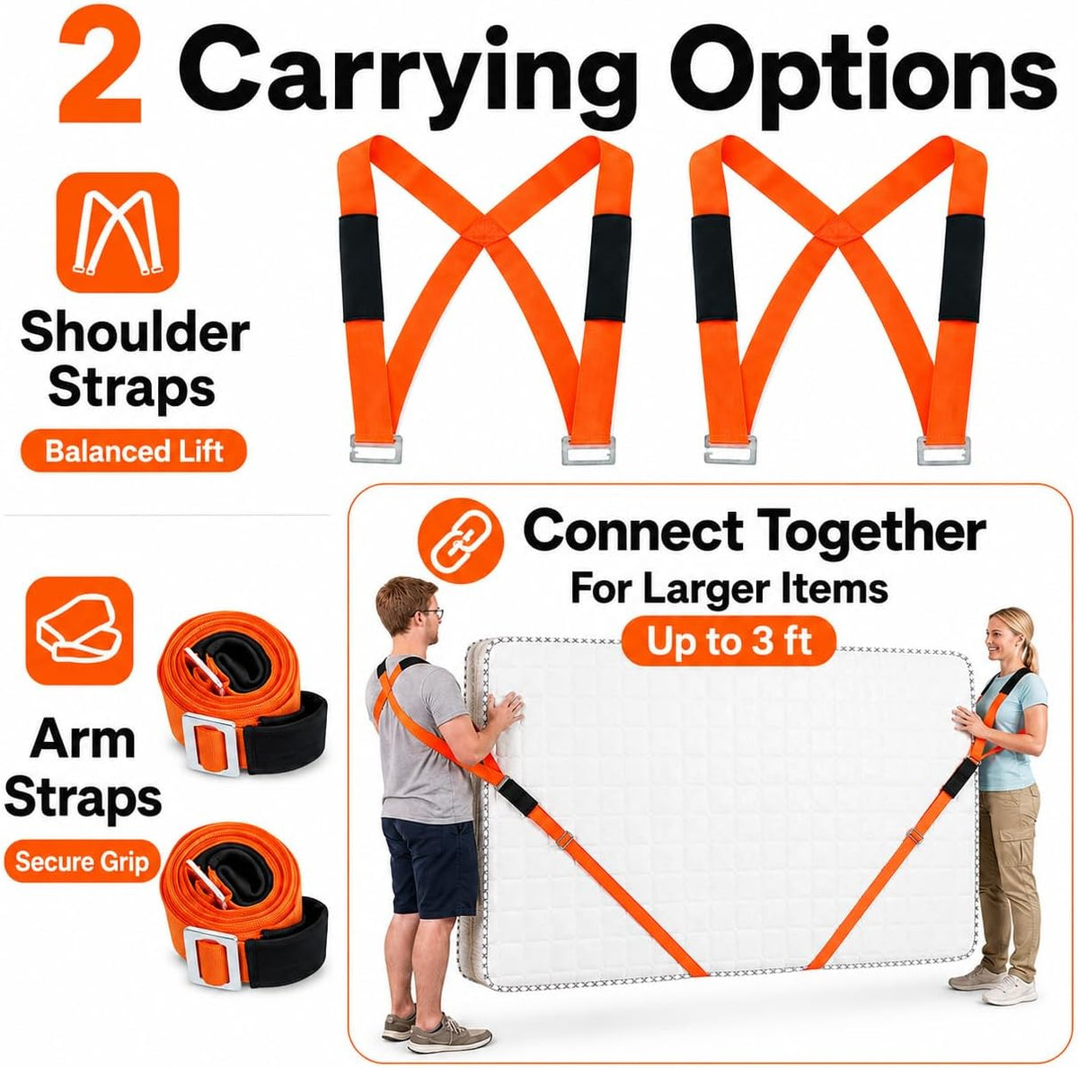 Moving Straps for Lifting 2-Person Furniture Portable Belt