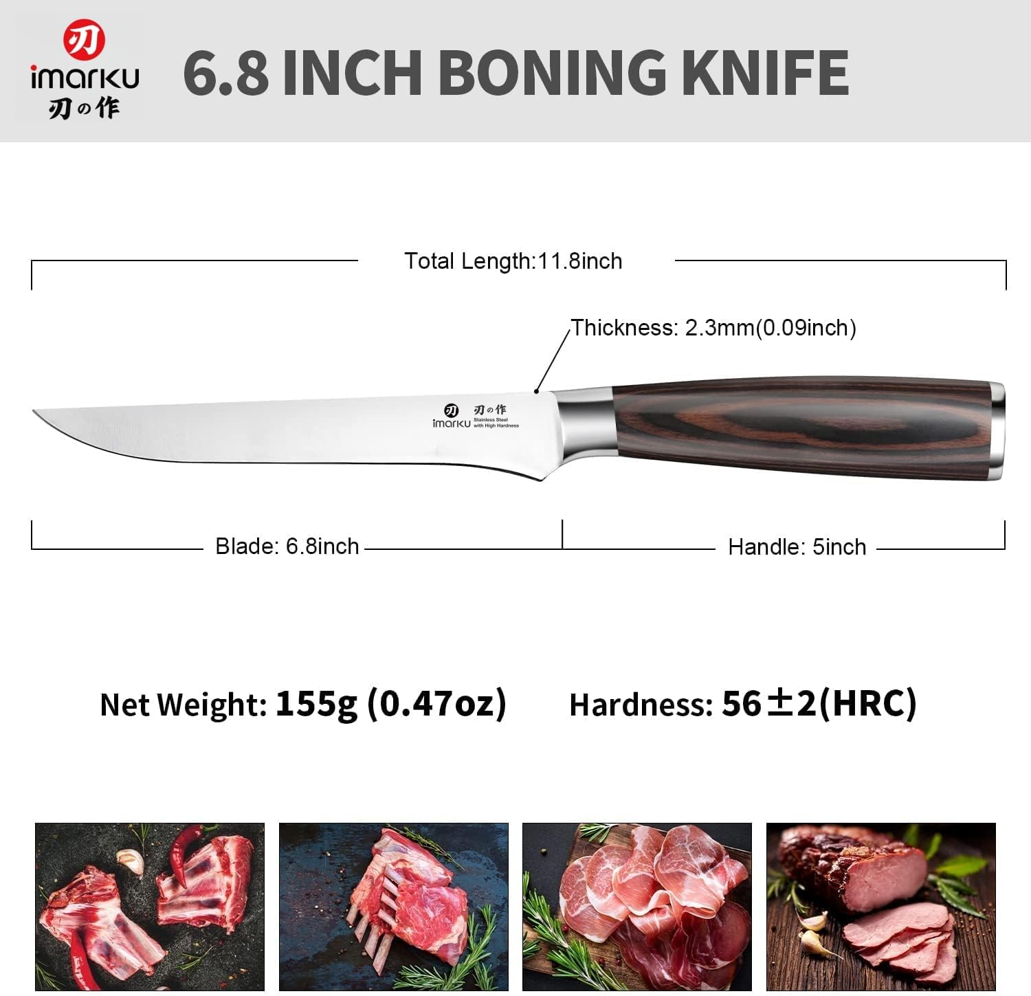 Fillet Knife 6 Inch, German High Carbon Stainless Steel Boning Knife