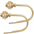 Gold Curtain Holdbacks, Decorative Drapery Tiebacks, 2 Pack/1 Pair
