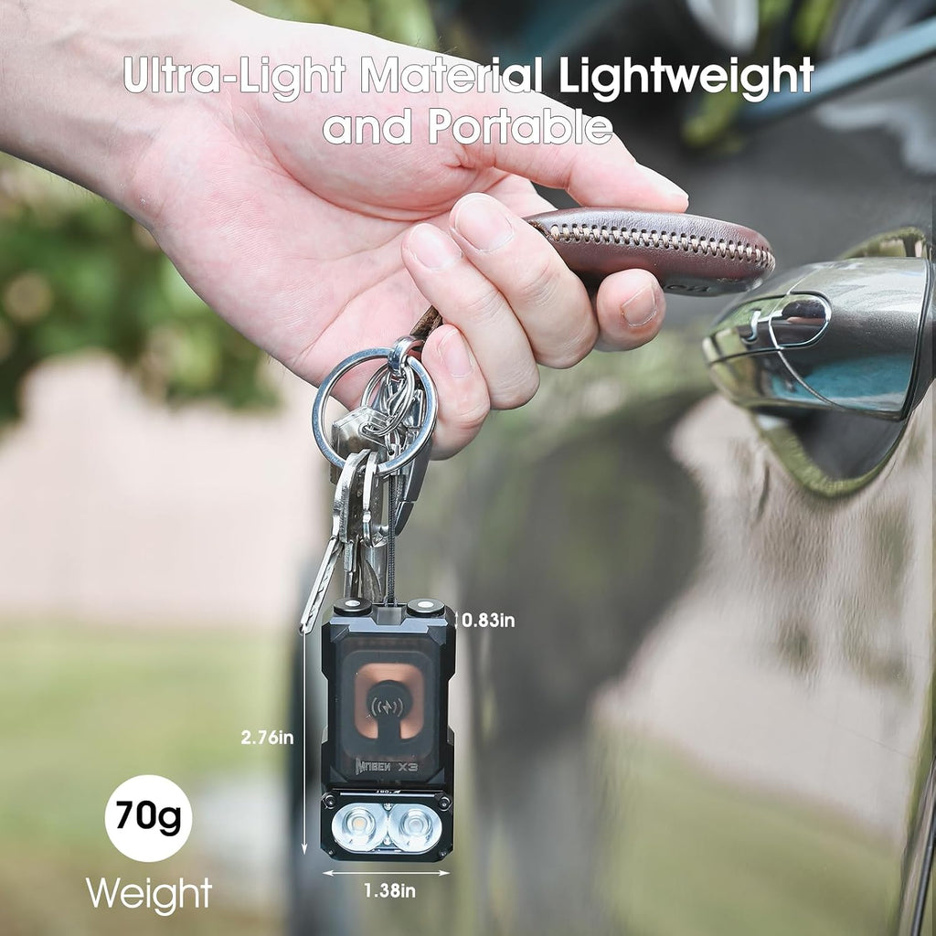 X3 Mini Rechargeable Flashlight with Charging Base 180 Degree EDC Keychain Flashlight Twist Ip65 Waterproof Magnet
