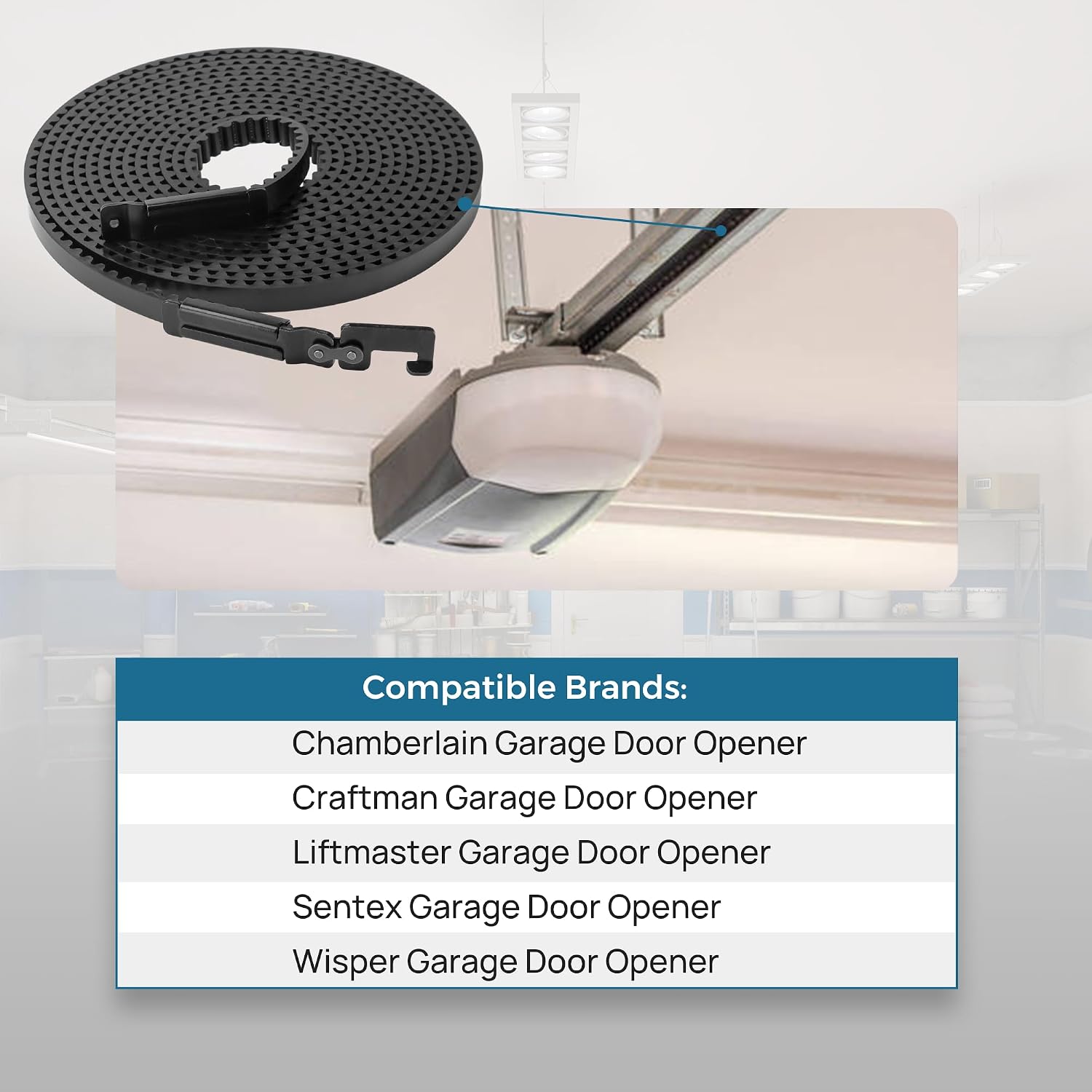 41A5434-11A Drive Belt for 7ft High Garage Doors, 234'' Garage Door Openers Belt 41A5434-11A, Replacement Belt