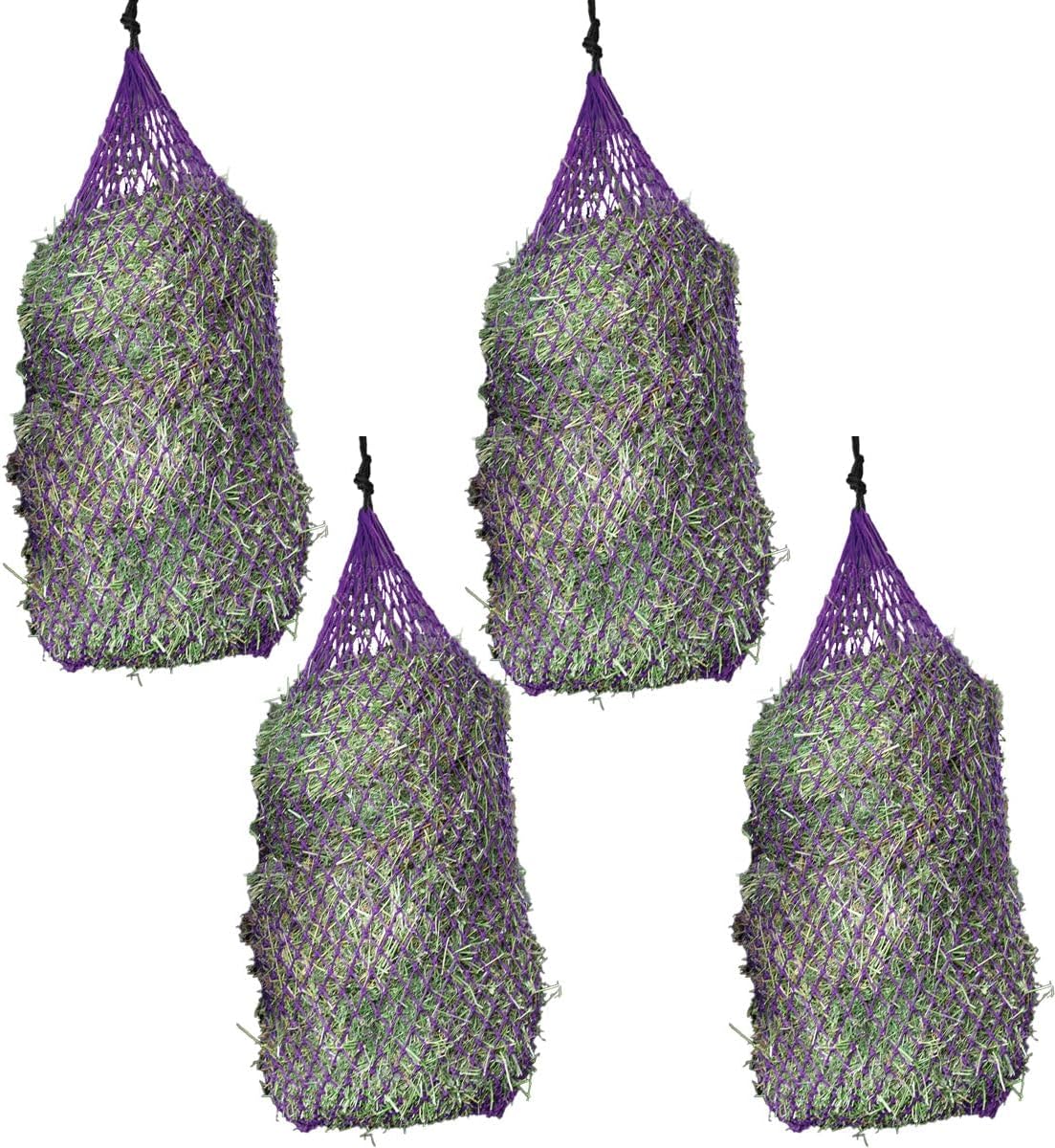 Ultra Slow Feeder Hay Net, 1-Inch Openings to Slow Hay Consumption, Durable Woven Design, Top-Loading, Holds 5-6