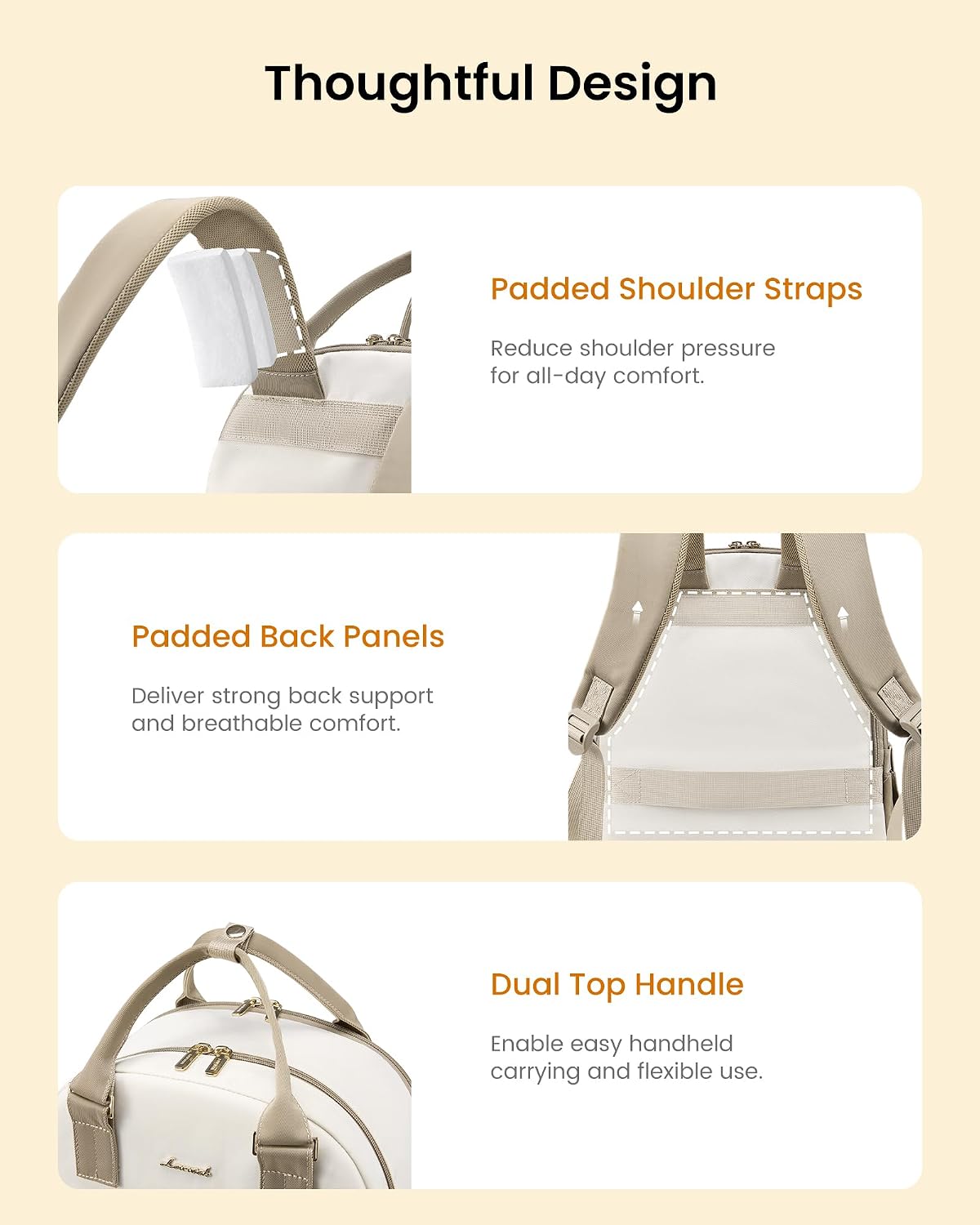 Laptop Backpack for Women with Giant Tumbler Holder Pocket, 15.6 inch Laptop Computer Bag Travel Backpack Purse