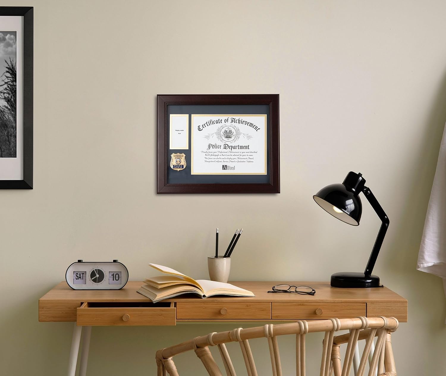 Allied Frame US Police Officer Medal and Award Certificate Frame - 8 x 10 Opening