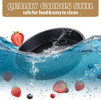 6 Pack Deep Dish Pizza Pan Personal 10 Inch Pizza Pan Set Round Pizza Pan for Oven Non Stick Pizza Plates Carbon