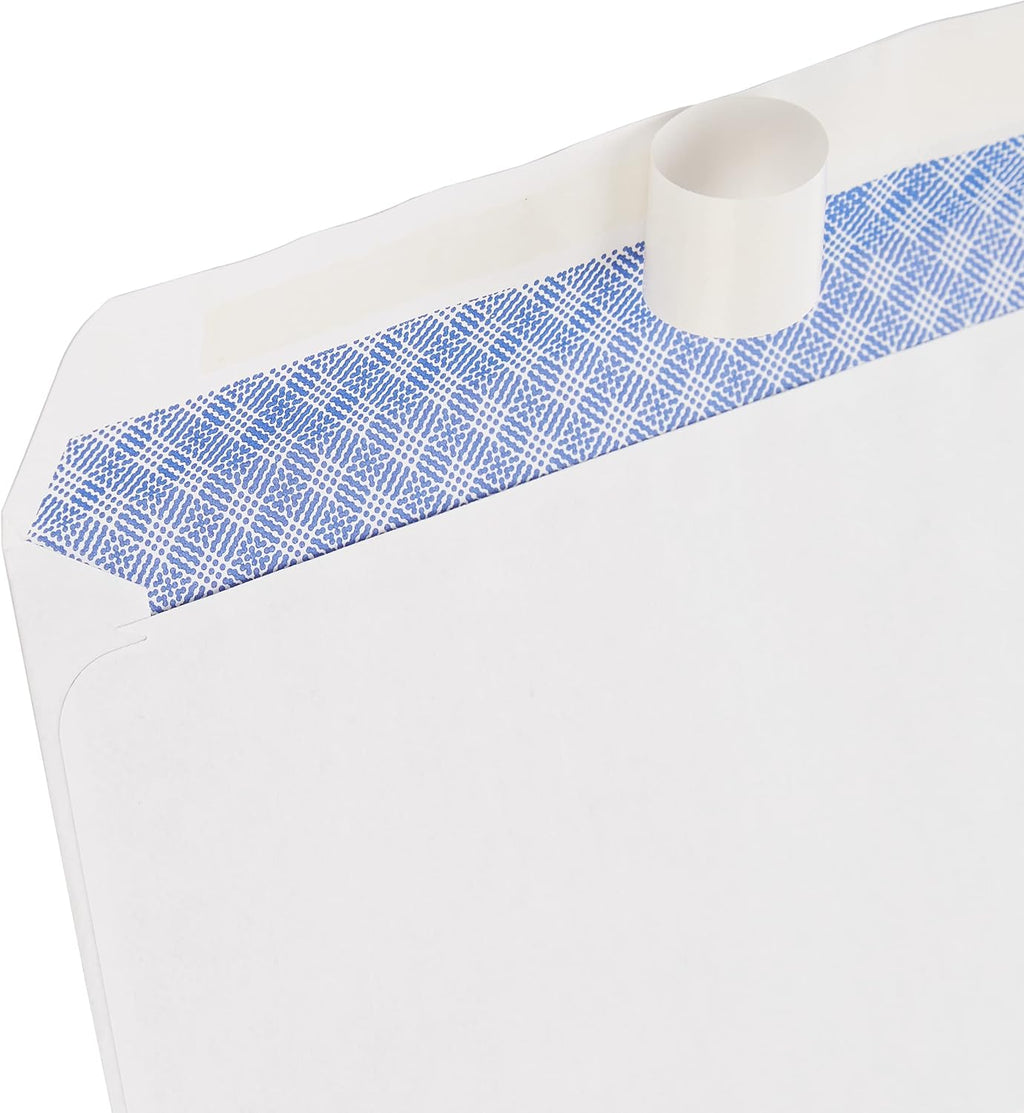 #10 Security-Tinted Self-Seal Business Envelopes for Documents, Privacy, Home & Office, White, 500-Pack