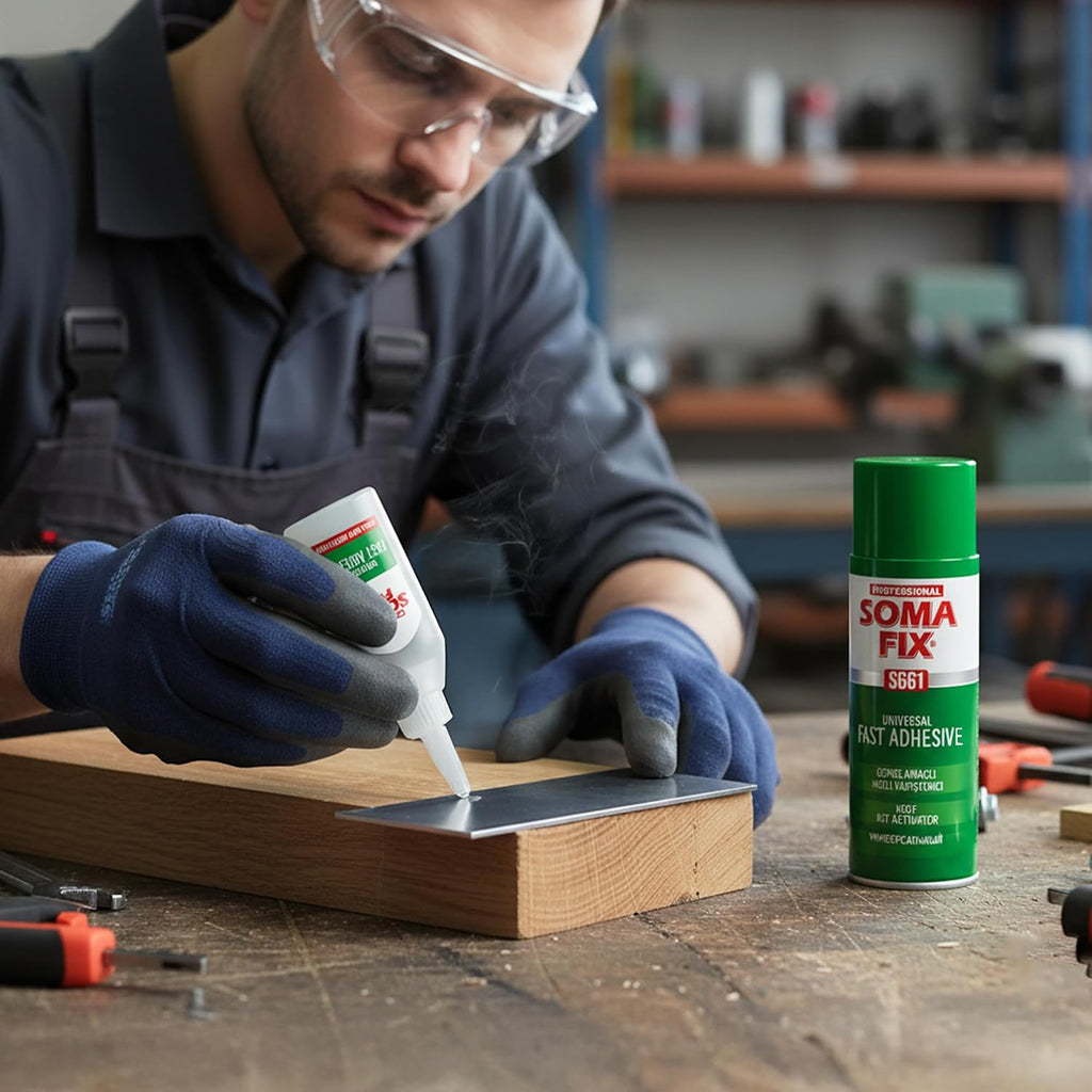 CA Glue with Activator - Instant Bond Cyanoacrylate Adhesive | Super Glue for Wood, Plastic, Glass, Metal, Leather