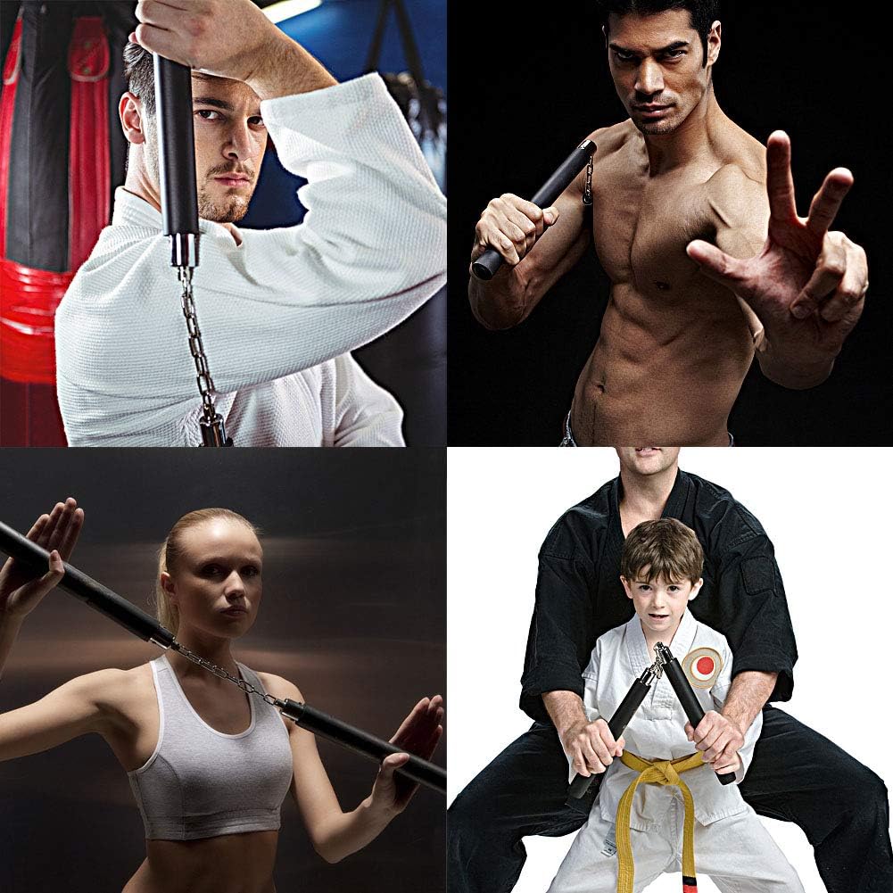 TOPOINT Nunchuck,Safe Foam Training Nunchucks/Nunchakus with Steel Chain for Kids & Beginners Practice and