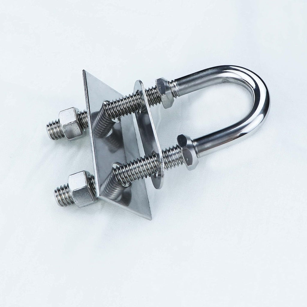 4 Inch Stainless Steel Marine Boat Stern Bow Eye Tie Down U Bolt (2PCS)