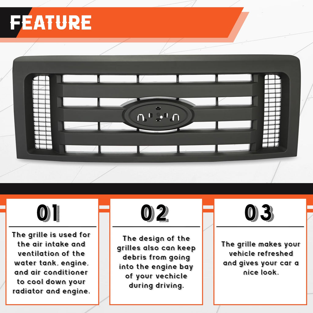 Kojem Grille Compatible with 2009-2014 F-150