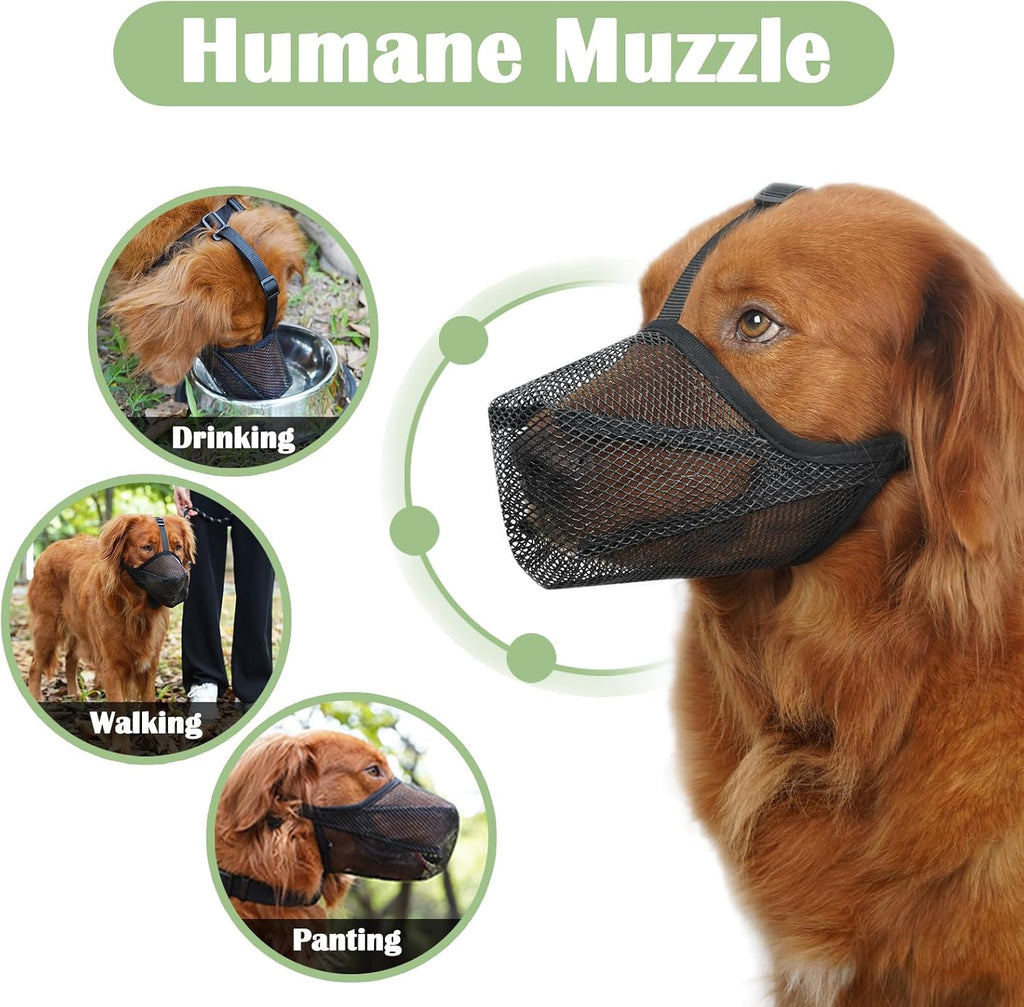 Soft Mesh Dog Muzzle for Small Medium Large Dogs Anti Scavenging