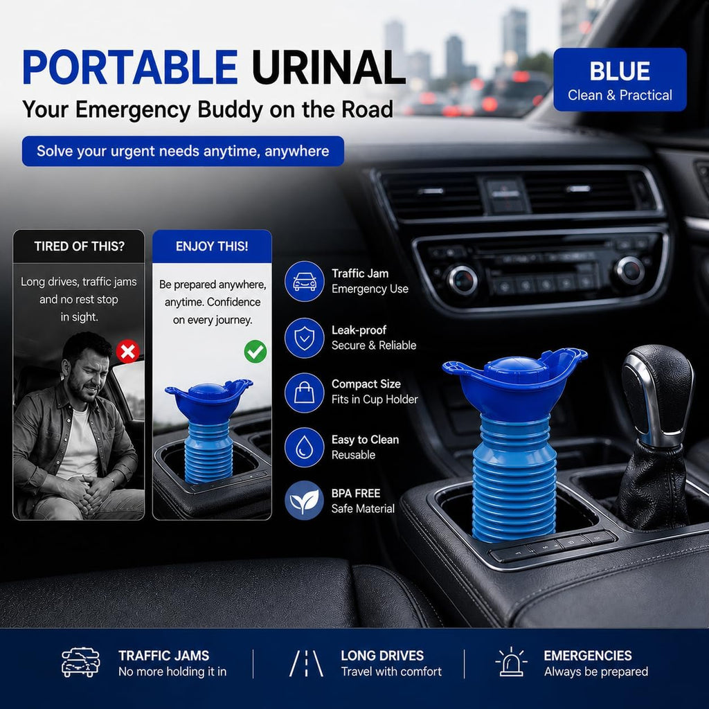 Pee Bottles for Men, Emergency Urinals, Adjustable Pee Bottle for Men and Women, Collapsible Urine Bottle and Pocket
