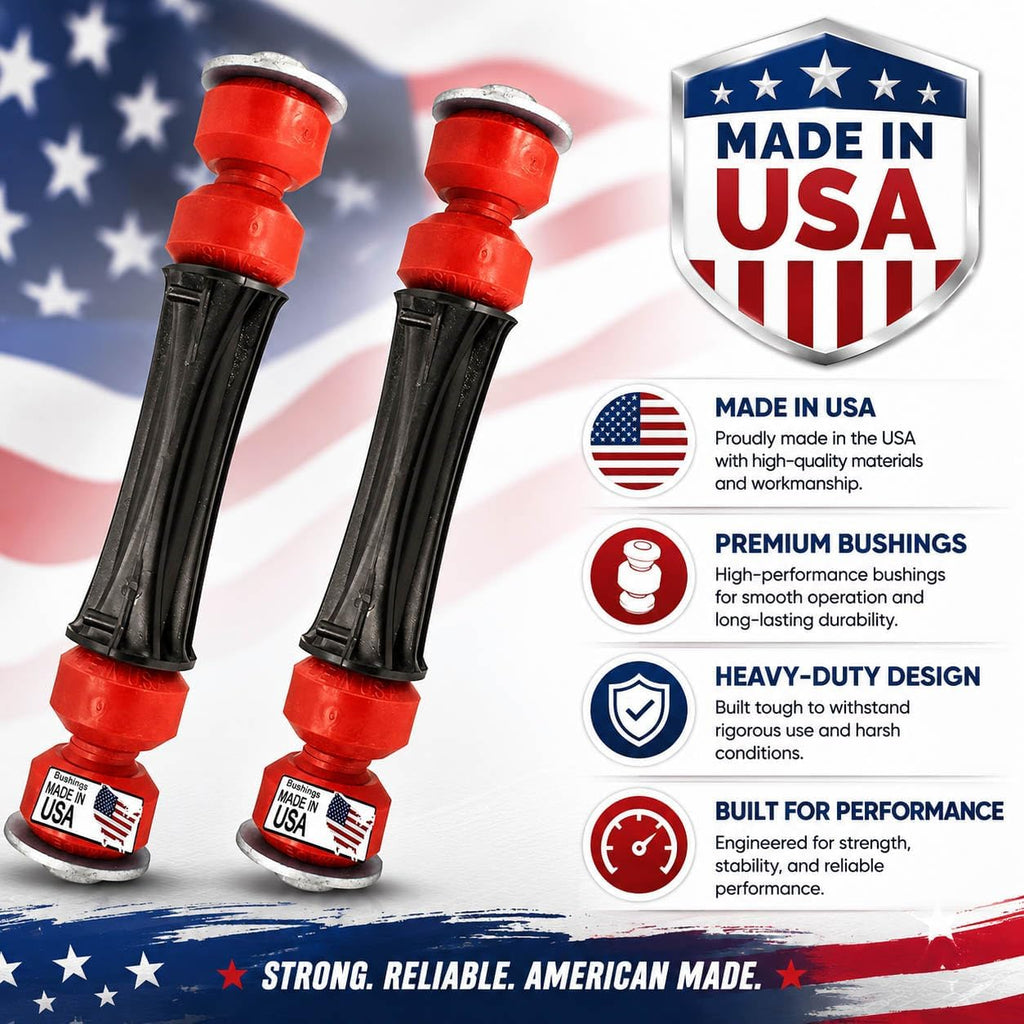 Suspension Dudes 4PC Front Sway Bar Stabilizer Link Kit + CODE RED EXTREME Bushing Kit FITS Escalade, Silverado, Avalanche, Suburban, Tahoe, Sierra, Yukon, 2007-2020 K700538 K200222 36MM Bar