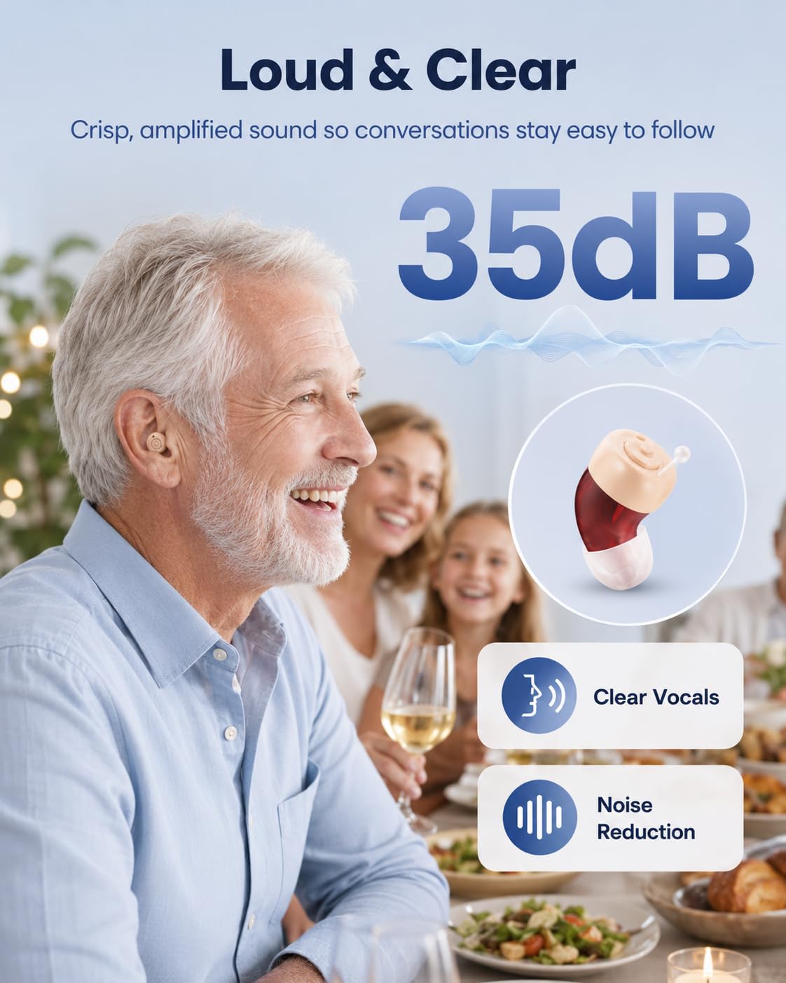 Hearing Aids, OTC Rechargeable Hearing Aids for Seniors & Adults