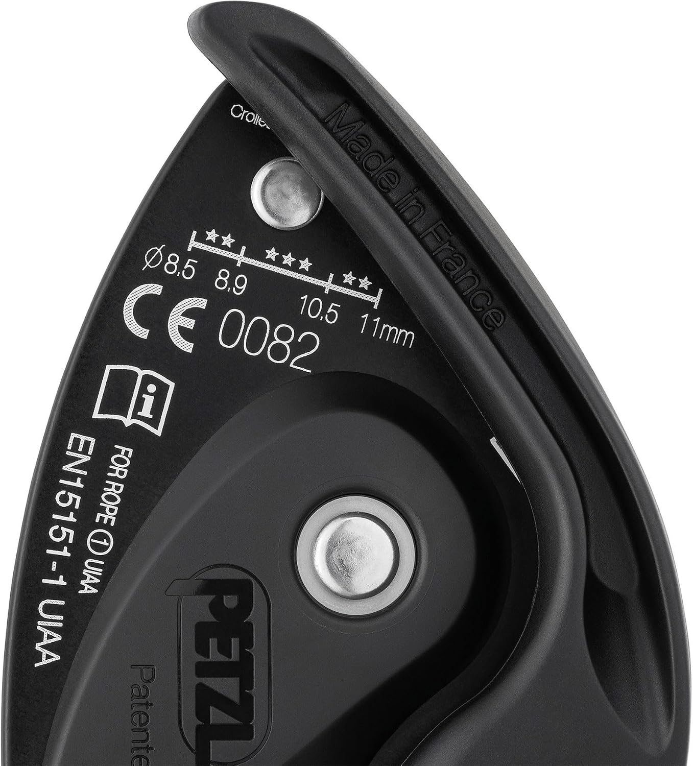 PETZL GRIGRI Rock Climbing Belay Device | With Cam-Assisted Blocking for Sport, Trad, & Top-Rope Climbing