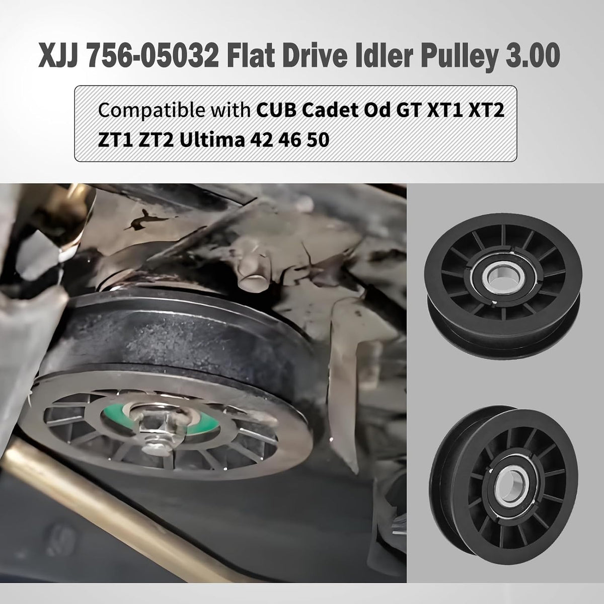 756-05032 Flat Drive Idler Pulley Compatible with CUB Cadet Lawn Mower