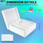 Trading Card Storage Box, 4 Row 3200 Count Collector Cards Box with Divider