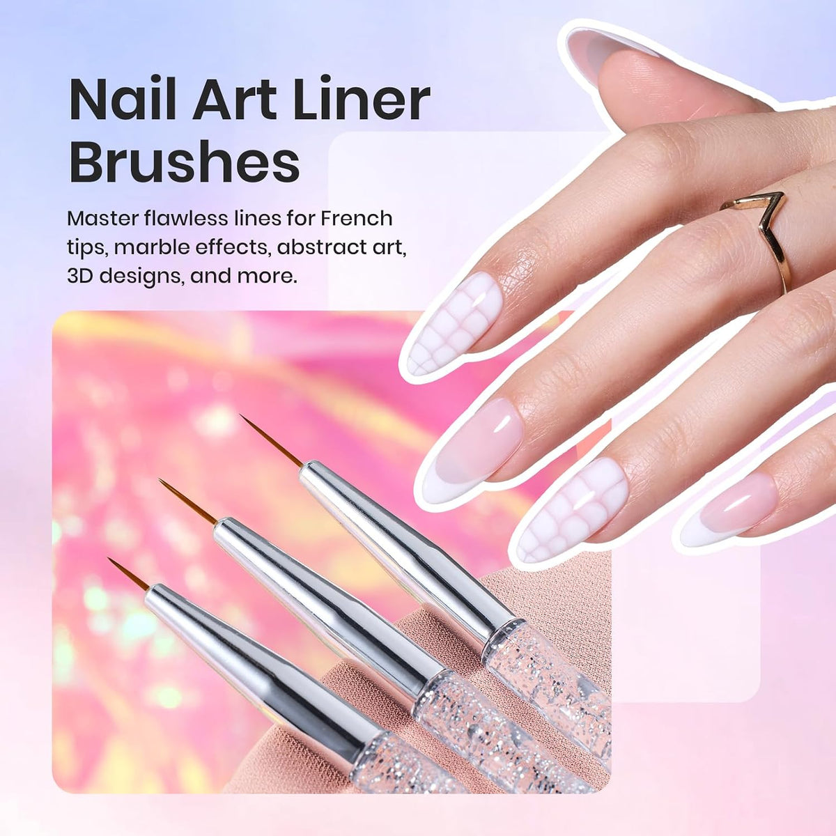 Beetles Nail Art Brushes 31pcs with Case Daul Ended Flower Dotting Tools