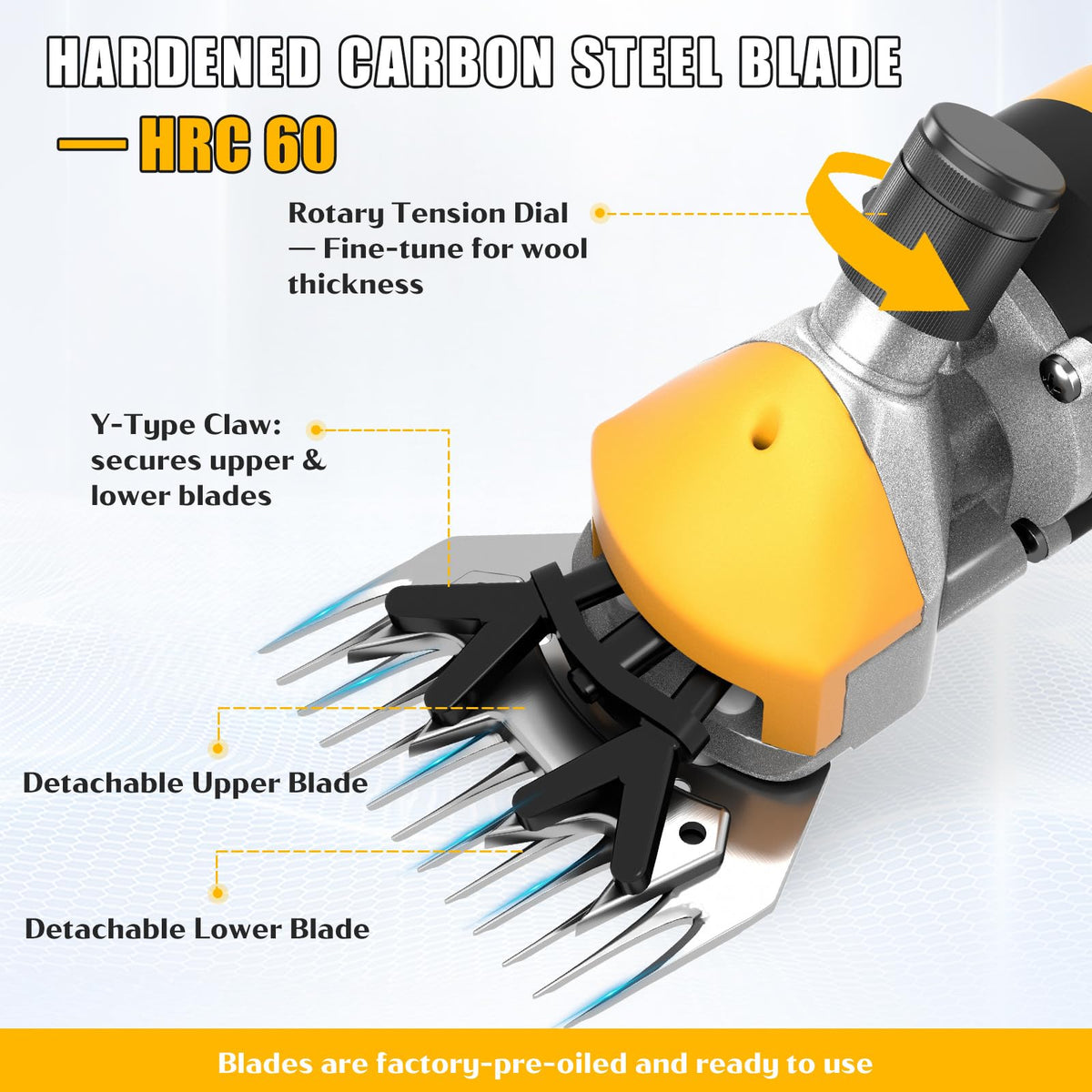 1000W Electric Sheep Shears, Professional Clippers Heavy Duty
