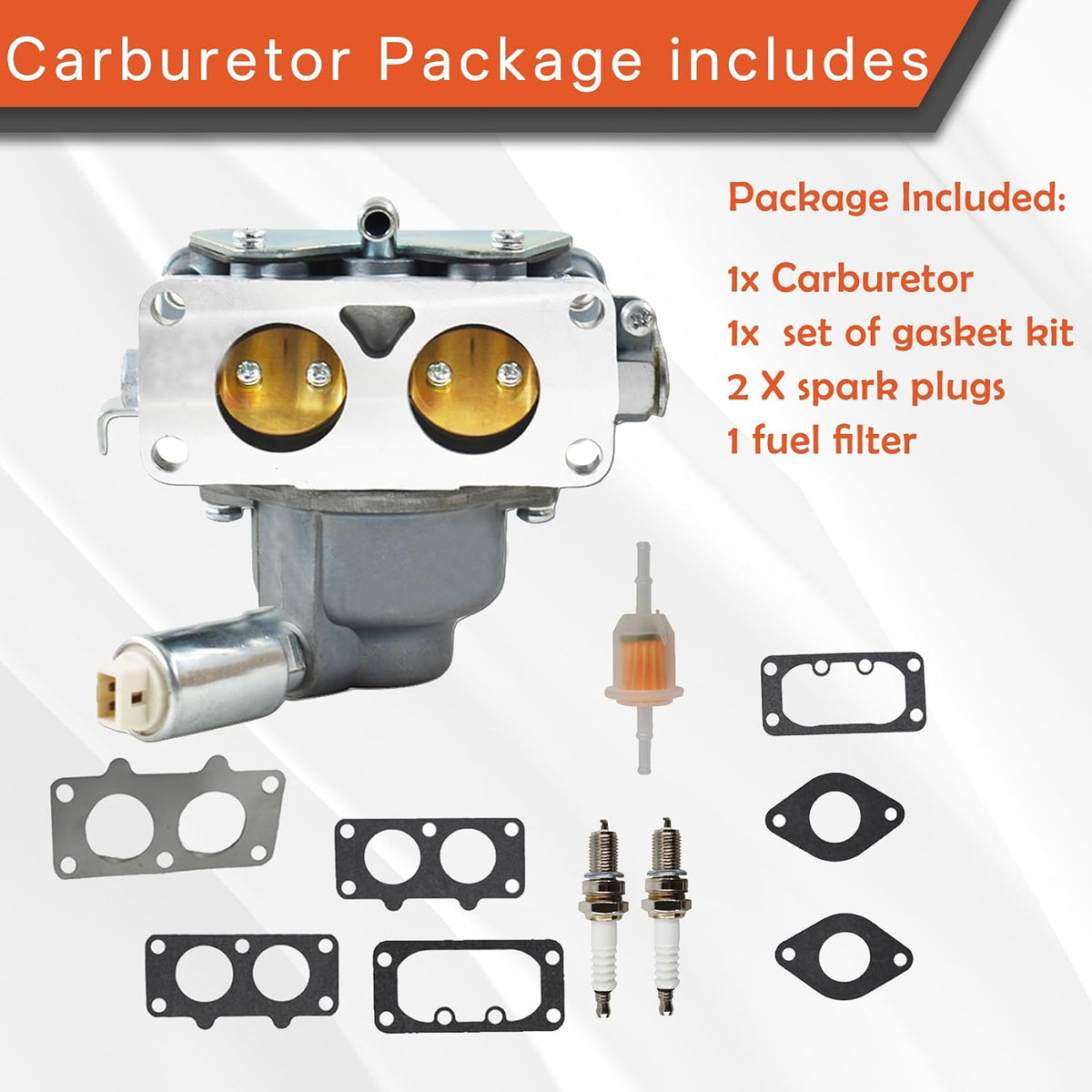 labwork 791230 Carburetor Carb with Gasket Kit Replacement for V-Twin 4 Cycle 20HP 21HP 23HP 24HP 25HP Vertical Engines Replacement for 799230 699709 499804 MIA10632 Silver