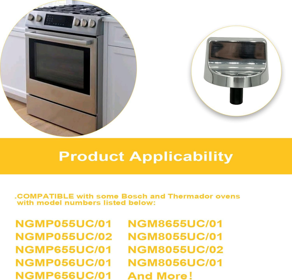 Control Knob #00631622 for Bosch & Thermador Oven/Range