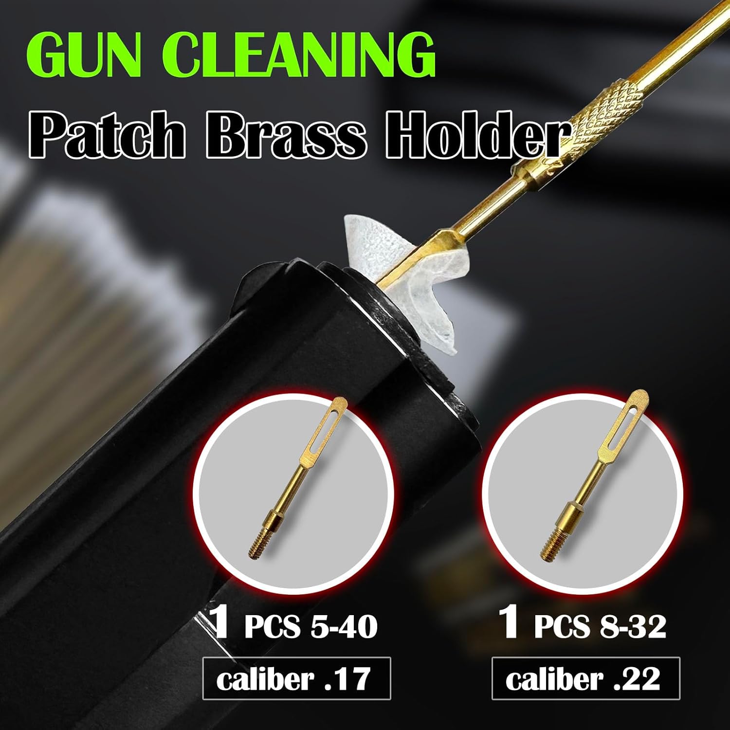 177 22 Caliber Gun Cleaning Kits for .22 Pellets Airsoft Gun Handgun 4.5/5.5mm Rifle Cleaning Rod Bore Brush Patches
