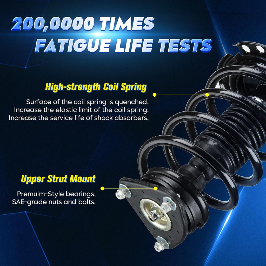 Front Strut Shock Assembly w/Coil Spring for Ford Escape 2014-2019 Select Models Replace 172751 172750, Left & Right, 2PCS