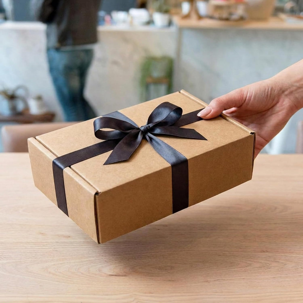 8 x4 x2 inches Corrugated Shipping Boxes, Brown Cardboard Mailers, 50 Pack