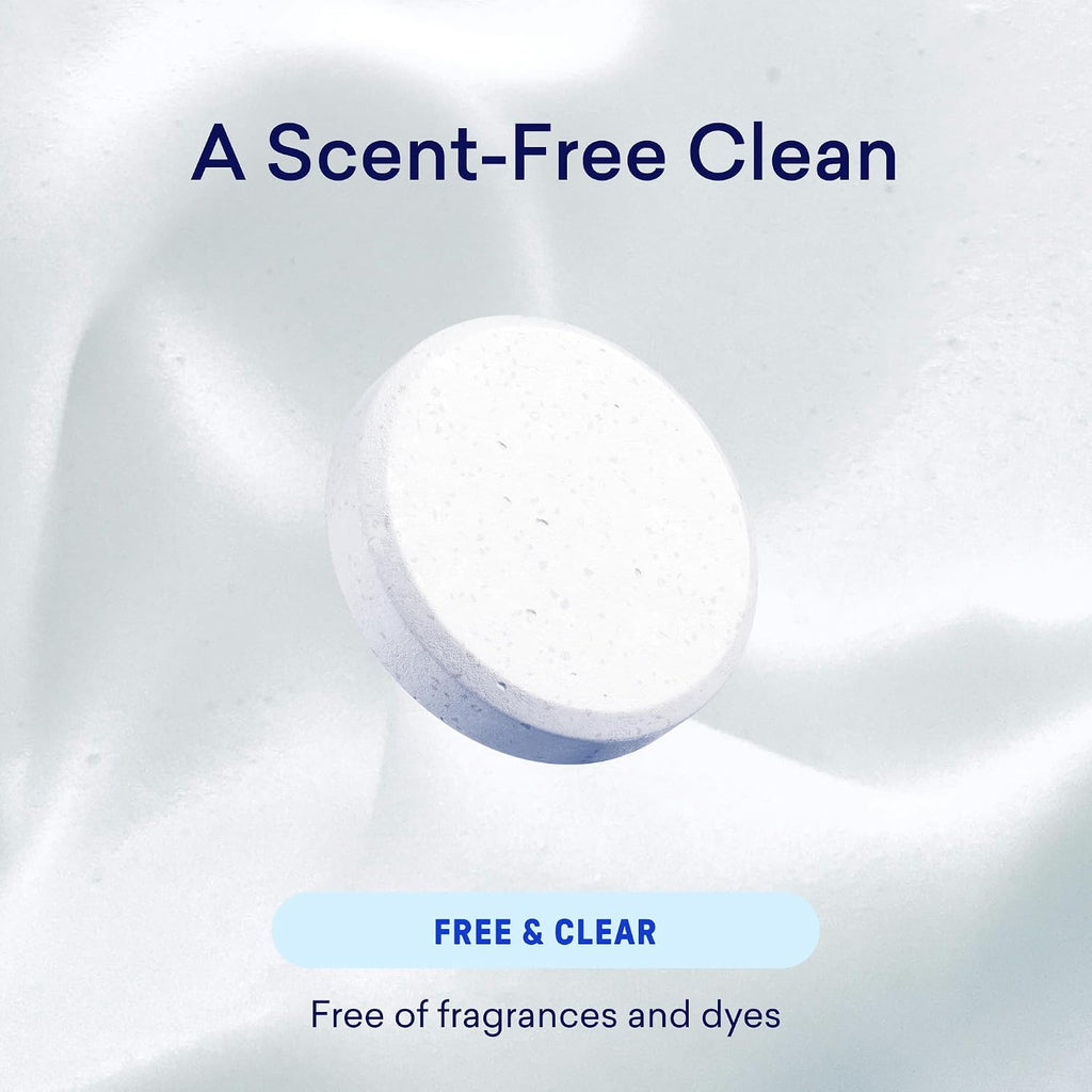 100% Plastic-Free Laundry Detergent Tablets, 120ct, Free & Clear