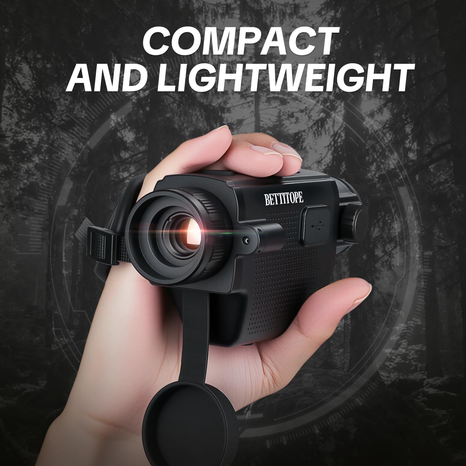 BS02-13 Thermal Imaging Monocular, 256 x 192 IR Resolution, 13mm Lens 50Hz Thermal Night Vision, Supports Wireless