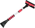 580-EP Mini Telescoping 35" Pivoting Dual Head with Squeegee and Integrated Ice Scraper (Colors May Vary)