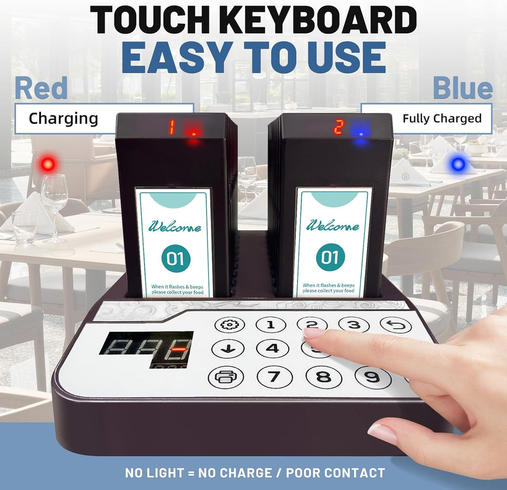 Restaurant Pager System, Buzzers for Restaurant,20 Pagers