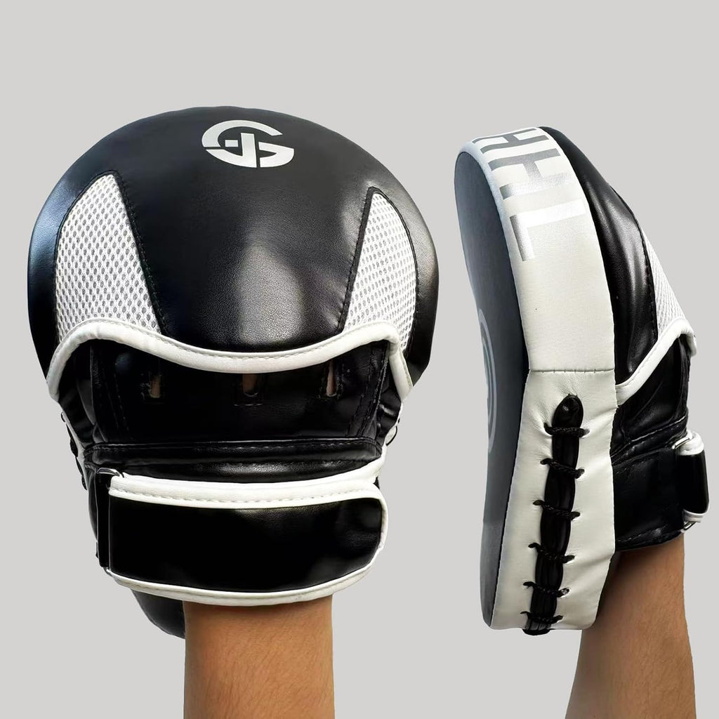 Boxing Pads Curved Punching Mitts Focus Mitts for MMA, Muay Thai | Adjustable Strap, Ventilated, Boxing Hand Pads