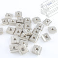 3030 Series Sliding T Nuts, M6 Thread, 8mm T-Slot, 50 Pcs