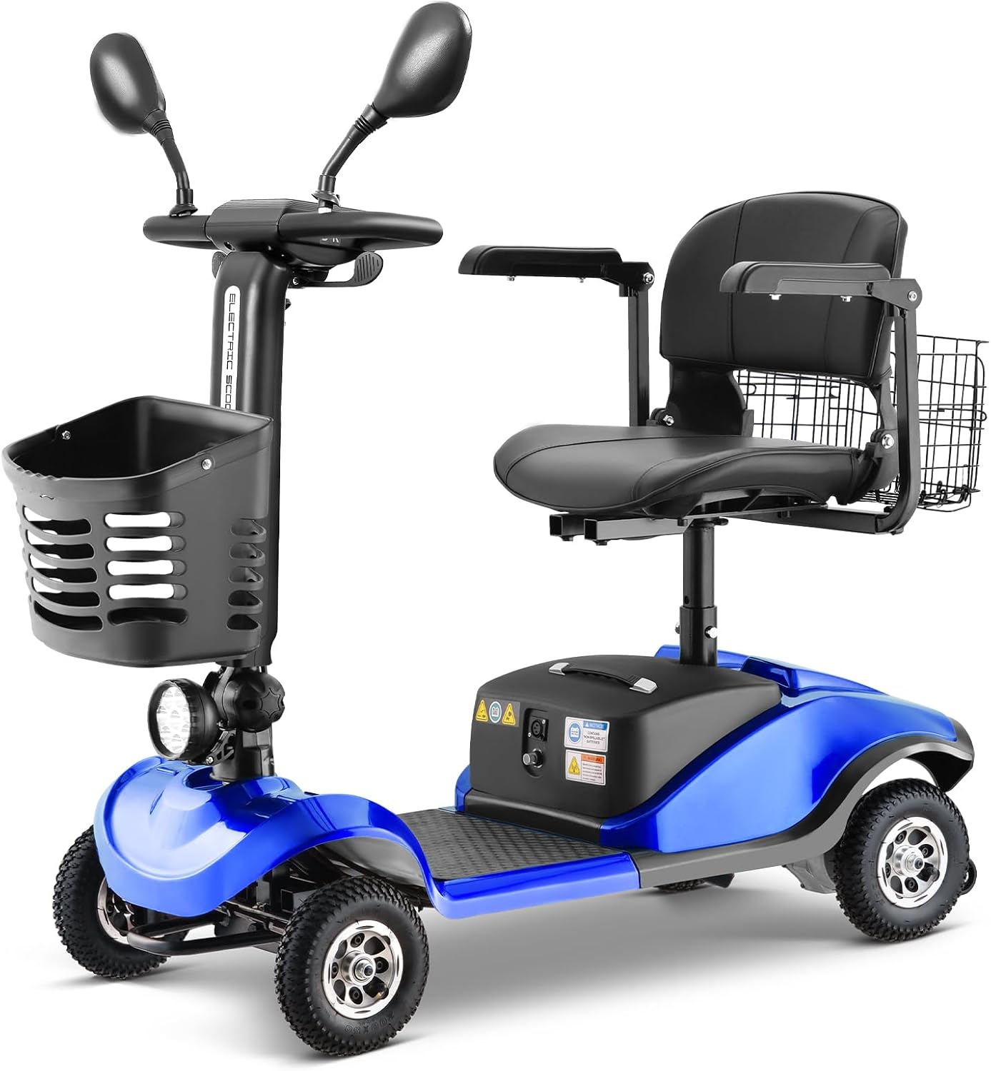 4 Wheel Electric Power Mobility Scooter for Adults, Electric Scooter for Seniors Folding Mobility Scooter -Max Speed