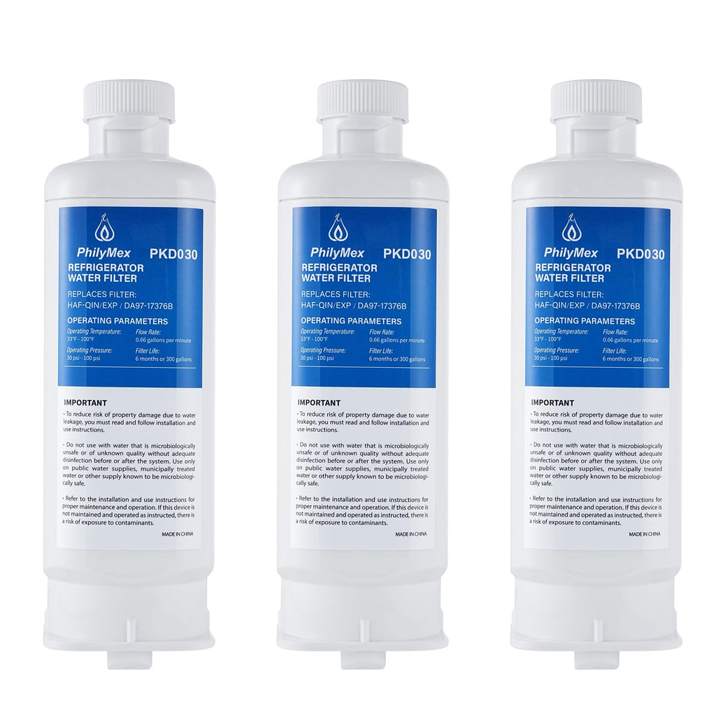 (3 Pack) DA97-17376B Water Filter for Sam&sung RF23R6201SR(/AA), RF27T5241SR(/AA), RF27T5501SR(/AA)