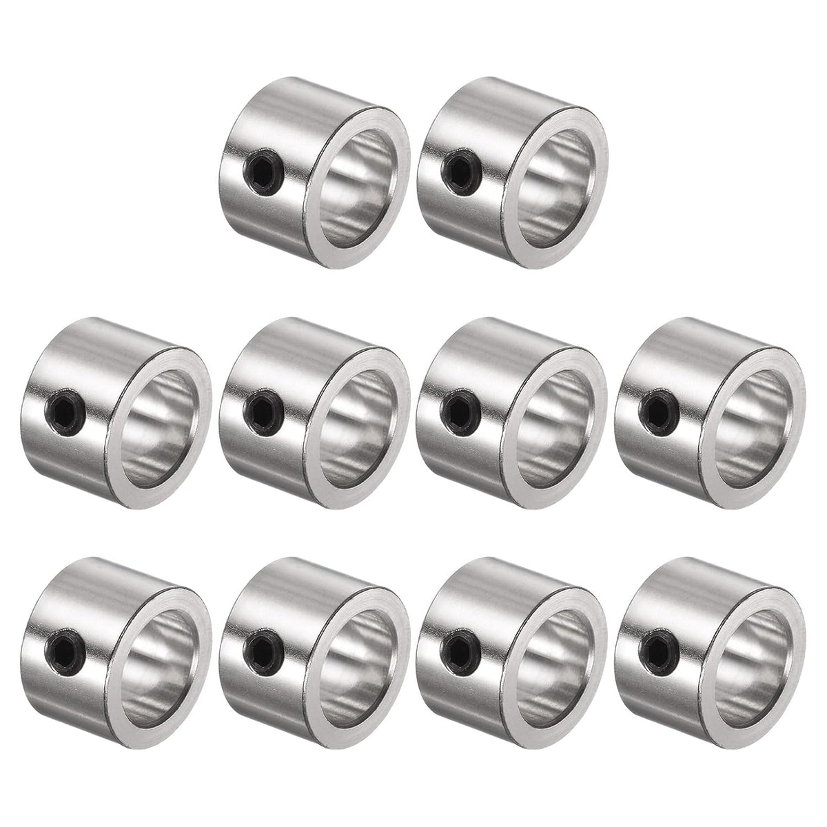 uxcell 10pcs Set Screw Collars 12mm Bore Shaft Collars, 18mm OD, 12mm Width, Landing Gear Stopper Wheel Collar