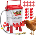Continuous Automatic Chicken Waterer 3 Gallons with Float Valve, Water Hose